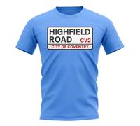Coventry Highfield Road Street Sign in Light Blue | Size: Small Coventry Light Blue S
