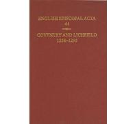 Coventry & Lichfield 1258-1295 by Jeffrey H. Denton (English) Hardcover Book