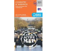 Coventry & Warwick Map | Weatherproof | Royal Leamington Spa & Kenilworth | Ordnance Survey | OS Explorer Active Map 221 | England | Walks | Hiking | Maps | Adventure