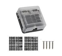 Cover 6 Ways 12 Ways Blade Fuse Block 12V 32V Fuse Box Holder M5 Stud with LED Indicator Light for Auto Car Marine Protected circuits (Color : 6 Ways No Fuse)