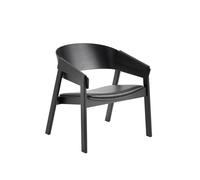Muuto - Cover Lounge Chair, Refine Leather Black / Black - Black