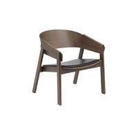 Cover Armchair Leather Upholstered Black/ Dark Brown