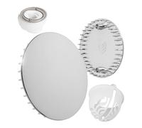 Cover Cap and Hair Strainer Set for Shower Drain, Ø 4.41", Compatible with Viega Tempoplex Drain Set from Model Year 2001-2006, for Shower Tray with Drain Hole, Chrome-Plated ABS Cover