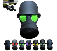 Cover Cap for Trailer Coupling, Fun Ga s Mask Helmet Trailer Hitch Cover, Car Decoration Accessories for Drawbar Hitch, Trailers Hub Bearing Caps (#Green)