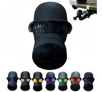 Cover Cap for Trailer Coupling, Heavy Duty Cap, Weatherproof Locking Clip, Gas Mask Helmet Trailer Hitch Cover, Car Decoration Accessories for Drawbar Hitch (Black)