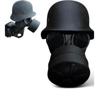 Cover Cap for Trailer Coupling,Helmet Gas Mask Trailers Ball Covers Fun Gas Mask Helmet Trailers Hitch Covers Trailer Coupling Protective Cap for Drawbar Hitch (Black)