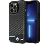 Cover Case iPhone 13 Pro Max BMW Carbon Look Black Logo Metal