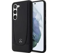 Cover Case Samsung Galaxy S23 Plus Mercedes Genuine Leather Black Star Logo