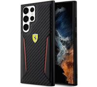 Cover Case Samsung Galaxy S23 Ultra Ferrari Carbon Look Black