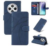 Cover Compatible with Xiaomi Redmi 14C with 1 Piece Tempered Glass Protective Film, PU Leather and Flip Case, Stand Function and Wallet Case (Blue)