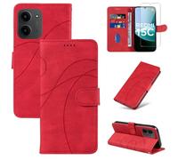 Cover Compatible with Xiaomi Redmi 15C 4G / 5G EU Version (Not for Global Version) with 1 Piece Tempered Glass Screen Protector, PU Leather and Flip Case, Stand Case (Red)