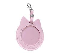 Cover for badges, cat-shaped leather storage case, portable protective cover for game badges, for students, school events, concerts, travel, comic conventions, trade fairs
