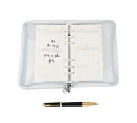 Cover for Binder Planner, Protector with Zip in Transparent PVC for 6 Rings | Economic Protective Shell 25 x 18 cm - for Refillable Notebook Business Studio Home Travel Wedding