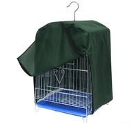 Cover for bird cage with insulation and light blocking ability crafted from tough polyester for all season functionality (Green)