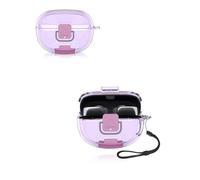 Cover for Bose Ultra Open Earbuds Wireless Earbuds, yystao TPU Protective Case compatible with Bose Ultra Open Earbuds, Dustproof & Shockproof, Switch Bracket Version, Clear Purple