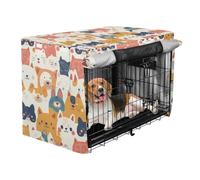 Cover for Dog Cage Pets Kennel Covers Dog Crate Curtains Cat Collection Pattern