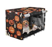 Cover for Dog Crate Puppy Wire Cage Cover Roller Shades Halloween Pumpkin Maple Cat