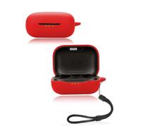 Cover for EarFun Air Pro 4 Wireless Earbuds, yystao Soft Silicone Protective Case compatible with EarFun Air Pro4, With Lanyard, Dustproof, Shockproof& Durable, Red