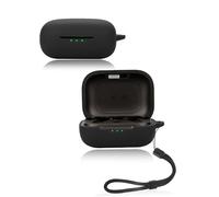 Cover for EarFun Air Pro 4 Wireless Earbuds, yystao Soft Silicone Protective Case compatible with EarFun Air Pro4, With Lanyard, Dustproof, Shockproof& Durable, Black