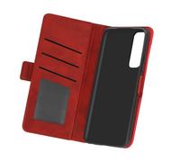 Cover for Honor 10X Lite Vintage Style with Video and Card Holder red