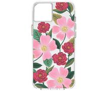 Cover for iPhone 14 Plus with Antimicrobial Rose Garden Floral Pattern with Gold