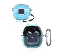 Cover for JBL Tune Flex 2 Wireless Earbuds, yystao TPU Protective Case compatible with JBL Tune Flex 2, Dustproof & Shockproof, Clear Blue