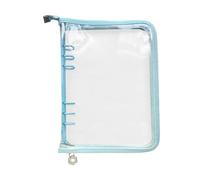 Cover for Journal, Transparent PVC Protector with 6 Rings with Zip, Economic Protective Shell 25 x 18 cm - for Refillable Notebook Business Study Home Travel Wedding
