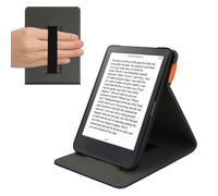 kwmobile Cover Compatible with Kobo Clara HD - Case with Strap + Stand - Dark Blue