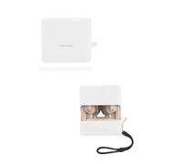 Cover for MOONDROP Space Travel 2 Wireless Earbuds, yystao Soft Silicone Protective Case compatible with MOONDROP Space Travel 2, With Lanyard, Dustproof, Shockproof & Durable, White