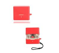 Cover for MOONDROP Space Travel 2 Wireless Earbuds, yystao Soft Silicone Protective Case compatible with MOONDROP Space Travel 2, With Lanyard, Dustproof, Shockproof & Durable, Red