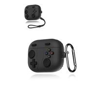 Cover for Motorola Moto Buds Wireless Earbuds, yystao Soft Silicone Protective Case compatible with Lenovo Moto Buds, Retro game console design, Dustproof, Shockproof& Durable, Black