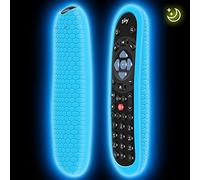 Cover for Original Sky Q Voice Remote Control SKY135,Sky Glass Remote Protective Silicone Case Touch and Non-Touch Remote Control Sleeve Skin Holder Battery Back Universal Protector-Glow Blue