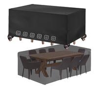 Cover for Outdoor Furniture 340x160x90cm/L x W x H 420D Oxford Cloth Garden Table Covers,Waterproof Rattan Furniture Cover,Outdoor Table Covers Waterproof Sun Protection With Drawstring