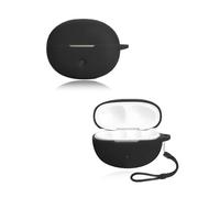 Cover for QCY Crossky C50 Wireless Earbuds, yystao Soft Silicone Protective Case compatible with QCY Crossky C50, With Lanyard, Dustproof, Shockproof & Durable, Black