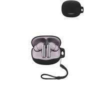 Cover for QCY Melobuds Pro HT08 Wireless Earbuds, yystao Soft Silicone Protective Case compatible with QCY Melobuds Pro HT08, With Lanyard, Dustproof, Shockproof& Durable, Black