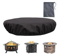 Cover for , Round Firepit Cover - Protective Cover Firepit Cover - Patio Fire Pit Protector Firepit Protector Fireplace Cover Cover, Outdoor Fireplace Waterproof Lid 600D Oxford for Built-In Fire Pits