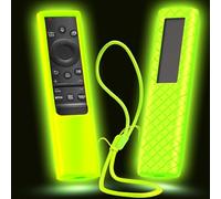 Cover for Samsung Solar Remote, Case Compatible with Samsung Smart TV Remote Control Glow in The Dark Universal Silicone Skin Sleeve with Lanyard Green