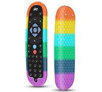 Cover for SKY Q Bluetooth New Remote Control EC201 EC202 2020, Protective Silicone Case Sleeve Skin Holder Battery Back Protector Universal Replacement-Rainbow