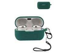 Cover for Technics EAH-AZ80E-K Wireless Earbuds, yystao Soft Silicone Protective Case compatible with EAH-AZ80E-K, With Lanyard, Dustproof, Shockproof& Durable, Green