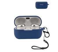 Cover for Technics EAH-AZ80E-K Wireless Earbuds, yystao Soft Silicone Protective Case compatible with EAH-AZ80E-K, With Lanyard, Dustproof, Shockproof& Durable, Blue