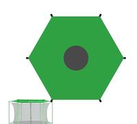 Cover for trampoline, all-year sun sail, UV protection, waterproof sun blocker, trampoline sun protection canopy awning, for patio, backyard, garden, balcony, lawn, grassland