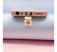 Cover for Type C - Dust Plug USB C Cartoon Bear kawaiis, Soft Silicone Phone Door Protector | Caspiteria for Unique Dust Plugs, Anti-polt Stages Pendants