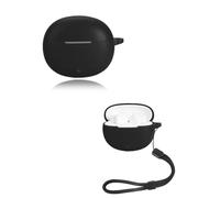 Cover for VIVO TWS Air3 Pro Wireless Earbuds, yystao Soft Silicone Protective Case compatible with VIVO TWS Air3 Pro, With Lanyard, Dustproof, Shockproof & Durable, Black