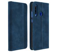 Cover Honor 20 Lite/20e Card Holder Video Leather Effect Vintage Blue
