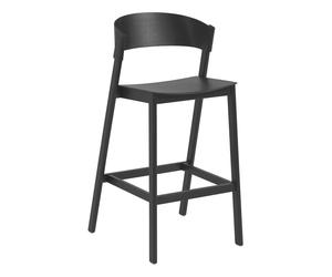 Cover Oak Bar Stool Black one size