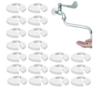 Cover Plates for Pipes - Pack of 20 Pipe Plates Covers for 16 mm Diameter Pipe - Central Cable Covers | For Outdoor Use Sanitary Toilet Radiator Bathroom House Shower