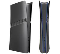 Cover Plates for PS5 Pro Digital Edition, Matte FacePlates Accessories Compatible with PlayStation 5 Pro Console ABS Replacement Side Shell Case (Black)