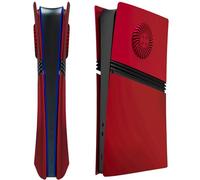 Cover Plates for PS5 Pro Digital Edition with Cooling Vent, PS5 Pro Faceplate ABS Hard Shockproof Anti-Scratch Dustproof Protective Plates, Replacement Side Shell Skin Case for PlayStation 5 Pro -Red