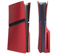 Cover Plates for PS5 Pro Disc Edition, Matte Side Shell FacePlates Accessories Compatible with PlayStation 5 Pro Console ABS Replacement Panels Case (Red)