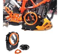 Cover Protection Motorcycle Accessories For RC 390 2018 2019 2020 Engine Ignition Clutch Cover Case Guards Protector Kit(Black- Silver)